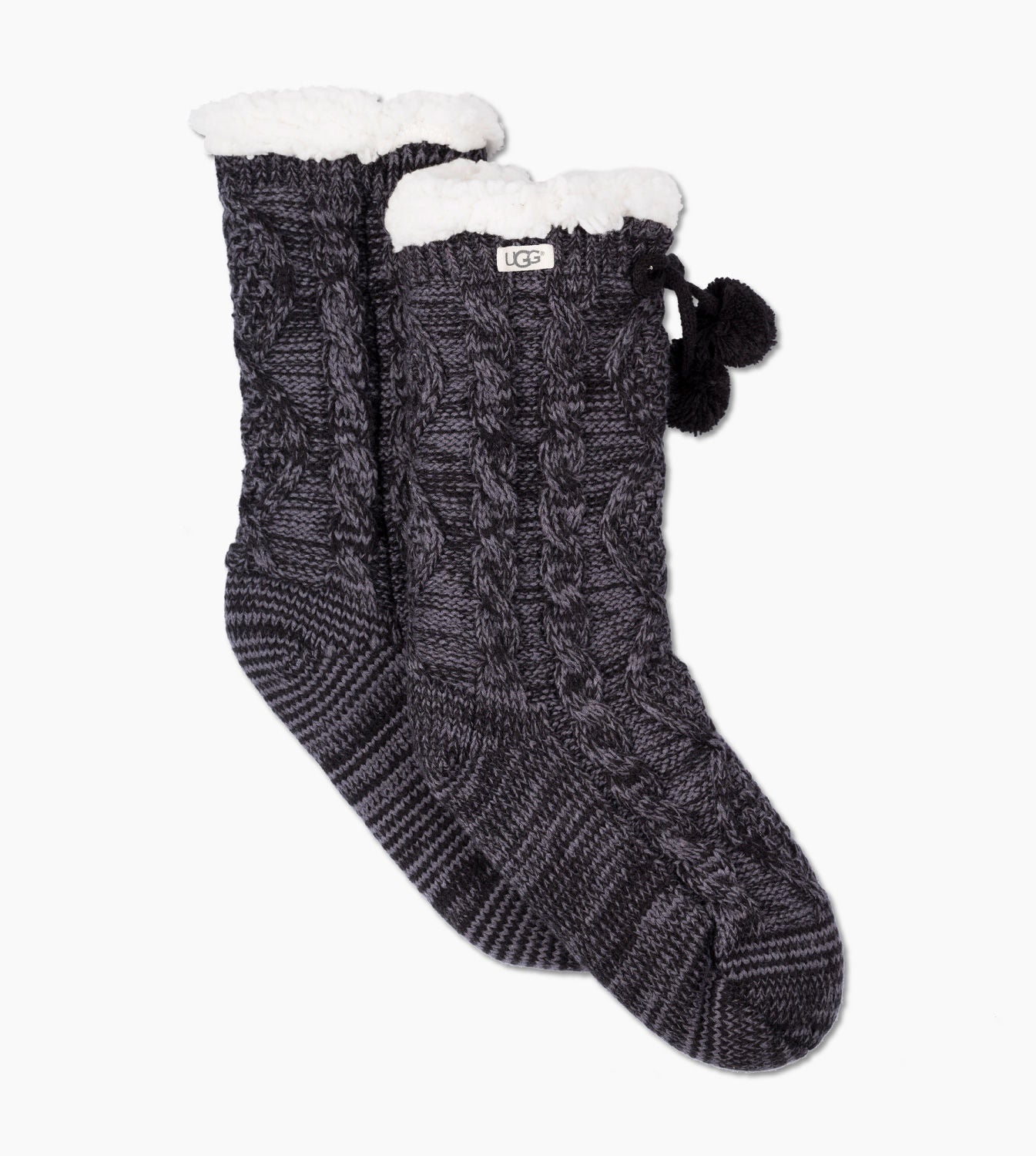 UGG, UGG 1014837-NHT POM POM FLEECE LINED CREW SOCK