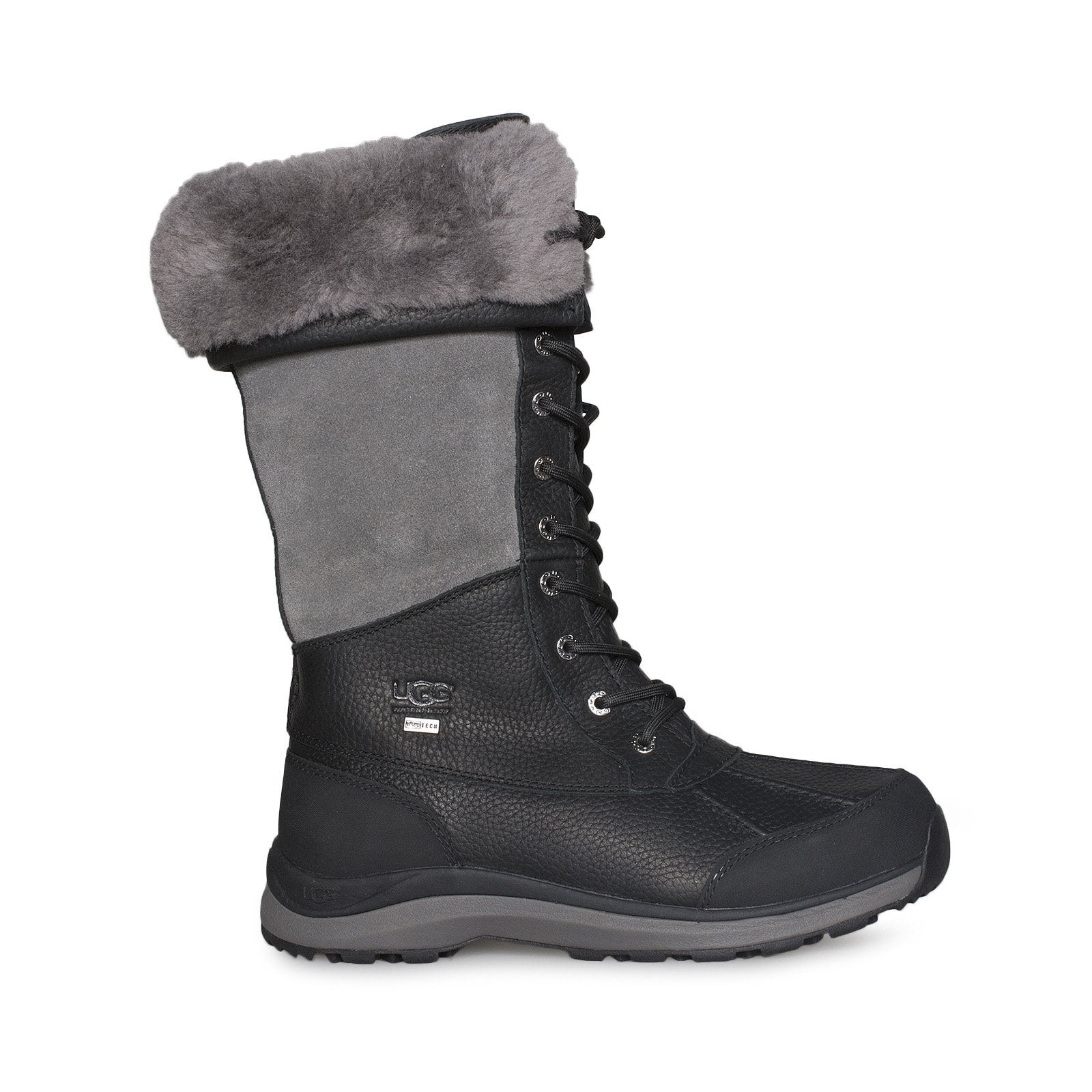 UGG, UGG Adirondack III Tall Black Grey Boots - Women's