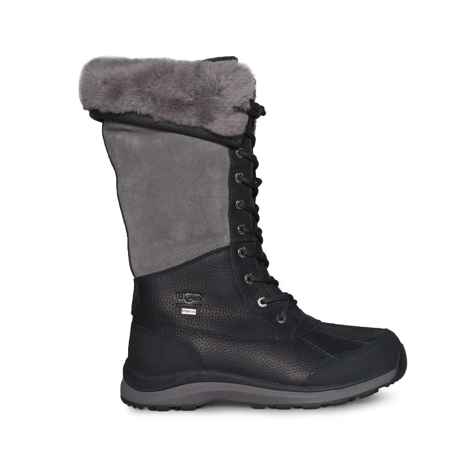 UGG, UGG Adirondack III Tall Black Grey Boots - Women's