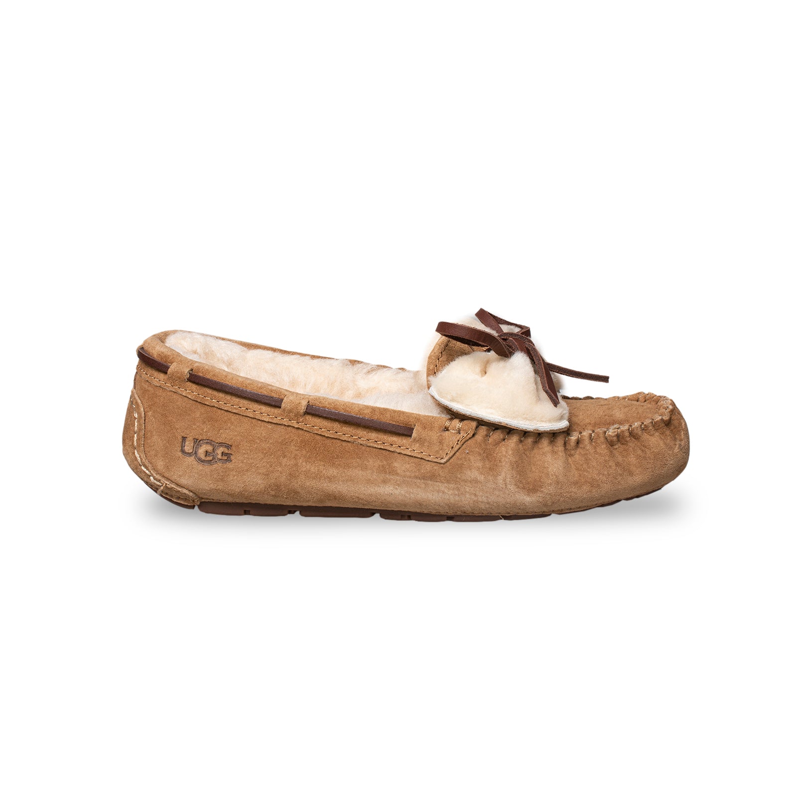 UGG, UGG Dakota Double Bow Chestnut Slippers - Women's