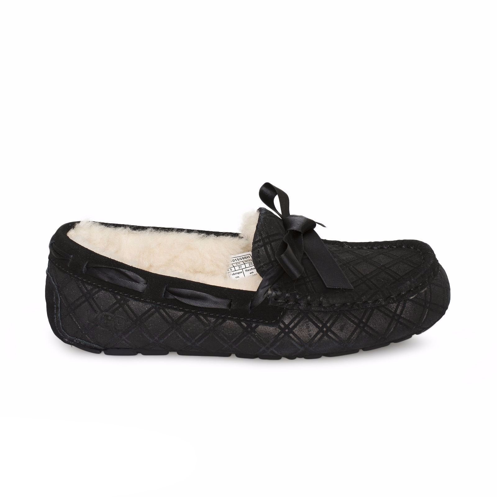 UGG, UGG Dakota Double Diamond Black Slippers